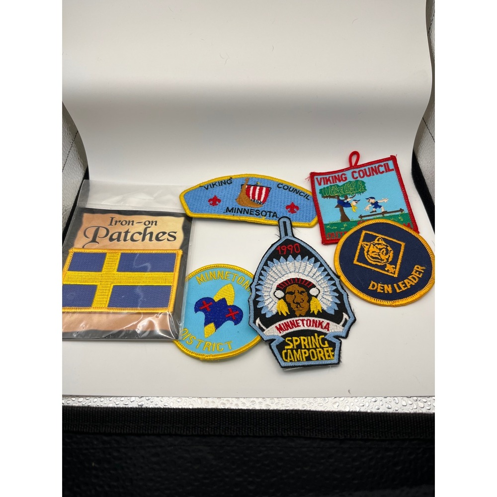 Vintage Boy Scouts Patches Viking Council Minnesota Minnetonka 1990 Camporee Lot